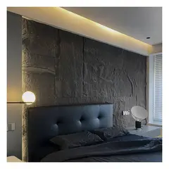 GENERICO - Panel de Piedra Cincelada Caja de 10un - 120 x 60cm x 30mm - Negro