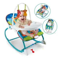 IDEAL - Silla Mecedora y Musical para Bebes Azul