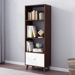 VILLA HOGAR - Estante librero con gabinete Duna wengue