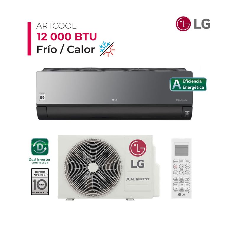 Aire Acondicionado LG Split Pared de 12000 BTUH Artcool FríoCalor