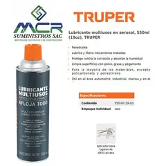 TRUPER - AFLOJATODO 2UND DE Lubricante multiusos aerosol 550ml