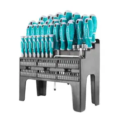 TOTAL TOOLS - SET DE DESTORNILLADORES 100 PIEZAS TOTAL