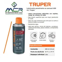 TRUPER - Lubricante penetrante en aerosol 400 ml