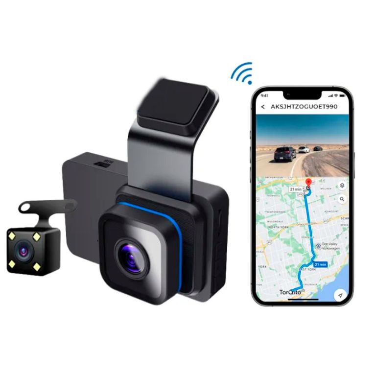 Camara de Grabación Seguridad Auto Delantra y Trasera DVR