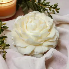 GENERICO - VELA ARTESANAL FLOR DE PEONIA DE CERA DE SOJA