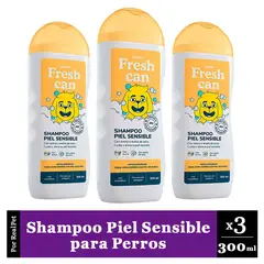 GENERICO - Pack x3 Shampoo para Perros Fresh Can Piel Sensible 300 ml