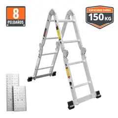 Truper - Escalera multiposición 8 peldaños Truper