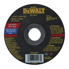 DEWALT - DISCO ABRASIVO 4 12 16 78 CORTE PARA METAL