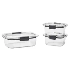 RUBBERMAID - Set Hermeticos Brilliance Tritan 3 Tapers