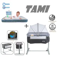 EBABY - Cuna Colecho Tami EB756-Colchon A-Plomo