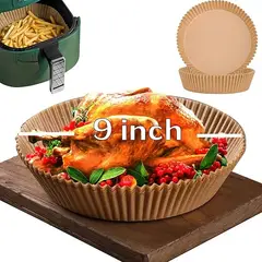GENERICO - Papel bandeja freidora aire antiadherente 23 cm XL 100 und (2x50und)
