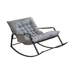 GENERICO - Silla Sillón Mecedora Reposera Terraza Playera Hogar Negro Gris