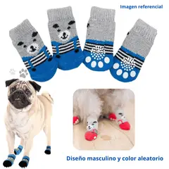 GENERICO - MEDIAS ANTIDESLIZANTES PARA PERROS Y GATOS - S - MACHO