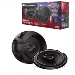 PIONEER - Parlantes TS-R1651S Original 300 Watts 6.5 Pulgadas 3 Vías