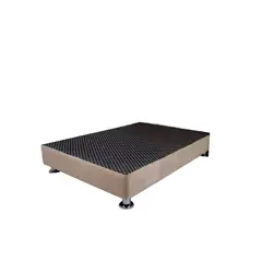 MUEBLES MACRUMO - Box Tarima reforzado y acolchado 1.5 Plazas - Beige / Patas Instaladas