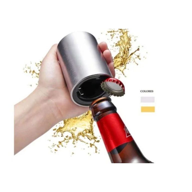 Abridor Automático Magnético de Bebidas de Acero Inoxidable
