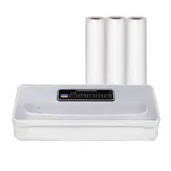 FRESHPACK - Selladora Al Vacío Inalámbrica SV200 + 3 Rollos 22Cm x 5Mts