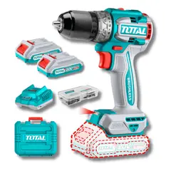 TOTAL TOOLS - Taladro atornillador chuck metalico 60 Nm 20v Total