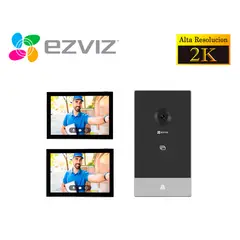 Ezviz - Kit Videoportero Inteligente Ezviz HP7 2K 3MP Exterior Eviz - 1 MONITOR