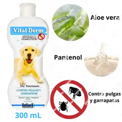 VETLINEX - SHAMPOO CONTRA PULGAS Y GARRAPATAS DERM X 300 ML