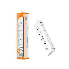 LDNIO - TOMA CORRIENTE EXTENSIÒN SC10610 CARGA RÁPIDA 10 SOCKET 5USB 1C