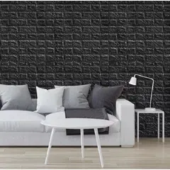 GENERICO - Pack x 10 Pcs Papel Tapiz Autoadhesivo Decoración 3D Negro