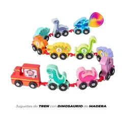 GENERICO - Juguete de Tren con Figuras de Dinosaurios