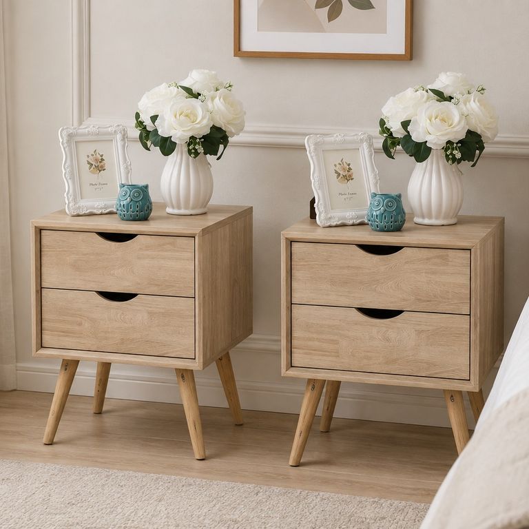 COMBO 2 Veladores Vintage Luna Premium de Melamine Ventitas Home Duna