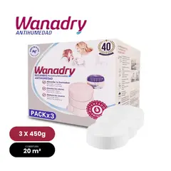 GENERICO - Repuesto ultra absorbente de humedad WANADRY x 3 pastillas