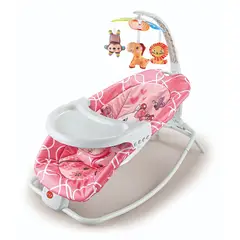 IDEAL BABY & KIDS - Silla Mecedora Ideal Musical con Vibrador - ROSADO