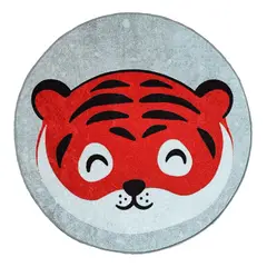 GENERICO - Alfombra Cicular Niños Tigre 120 x 120cm