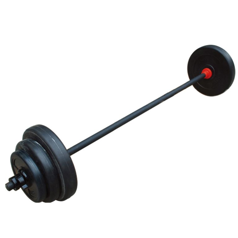 Set Pesas 20 kg Barra 12 Mts + Discos De Cemento Atletis