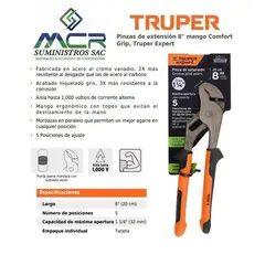 TRUPER - Alicate o pinza pico de loro 8 pulgadas aislante 1000V