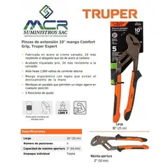 TRUPER - Alicate o pinza pico de loro 10 pulgadas aislante 1000V