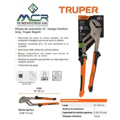 TRUPER - Alicate o pinza pico de loro 12 pulgadas aislante 1000V