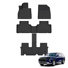 TECGO - PROTECTOR PISO 5D TPE HYUNDAI PALISADE 3 FILAS 2021 EN ADEL.