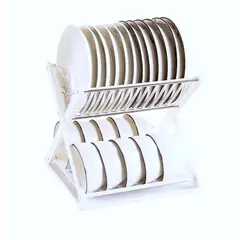 GENERICO - Organizador  Escurridor de platos modelo X Color Blanco