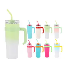 IMPORTADO MC - Vaso Termo de Acero Inoxidable Portable 1200ml con Asa y Sorbete 42oz