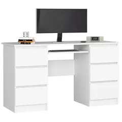 MUEBLES CRISOSTOMO - Escritorio de Melamina Gerencial Blanco 135cm