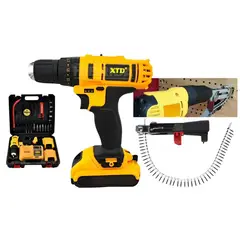 IMPORTADO MC - Kit de Herramientas XTD Taladro Percutor 24V 38 Atornillador En Cadena