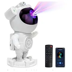 OEM - Astronauta Proyector Lampara con parlante, luz nebulosa y estrella