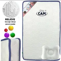 CAM - Colchón de Bebe para Cunas Pack and Play 95 x 60 x 10 cm