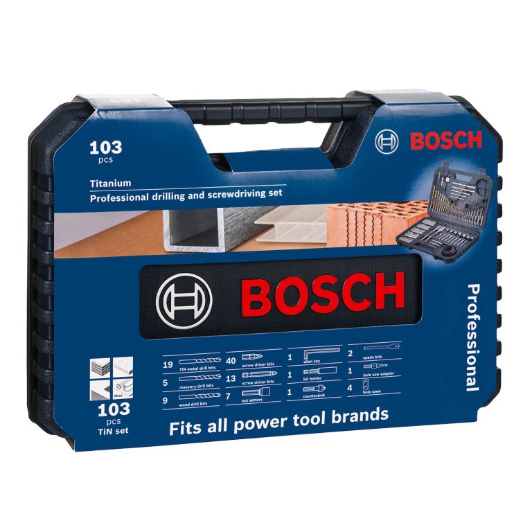 Juego Set Profesional 103 Piezas Brocas y Puntas para taladrar BOSCH
