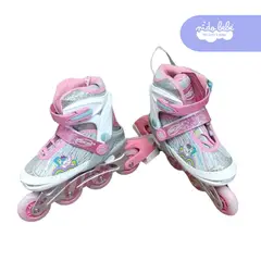 OKA - PATIN LINEAL BLANCO NIÑA TALLA M 34 a 37