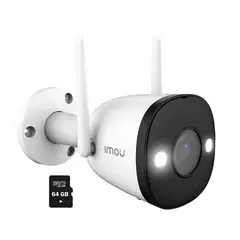 IMOU - Cámara Seguridad IP BULLET 3 2K 3MP Exterior Noche Color + 64GB