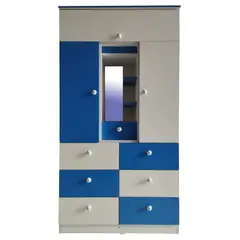 GENERICO - ROPERO DE 1 METRO CON TOCADOR COLOR AZUL