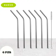 ICHIMATSU - Sorbetes Acero Inoxidable - Pack x 6 con Limpiador Curvado