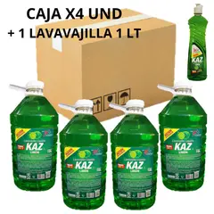 GENERAC - LAVAVAJILLA KAZVEL X4 UND AROMA LIMÓN + 1 UND DE LITRO