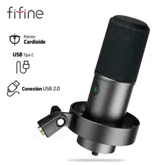 FIFINE - MICROFONO K688 DINÁMICO NEGRO
