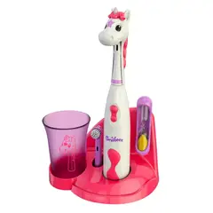 GENERICO - Set Cepillo de Dientes Electrico para niño Brusheez -Sparkle Unicornio